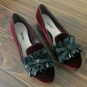 Miu Miu velvet flats